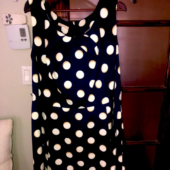 Navy blue polka dot dress - Picture 1 of 2